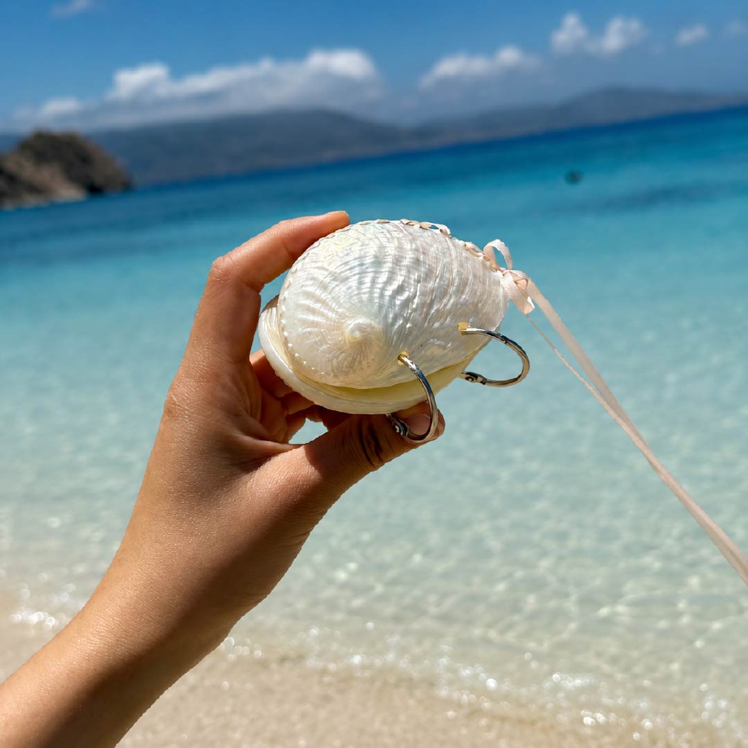 Pearl Tide | Polished Abalone Shell Journal Charm - Handmade 1 PC