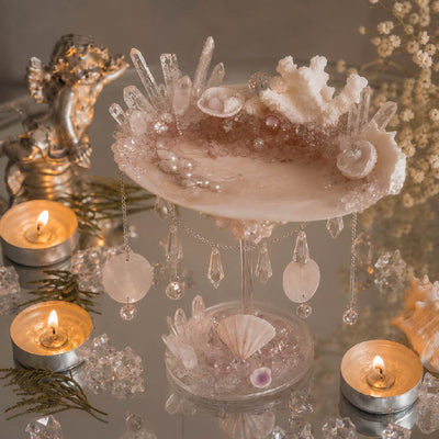 Cosmic Cradle | Mother of Pearl Jewelry & Candle Holder - Handcrafted 1 PC