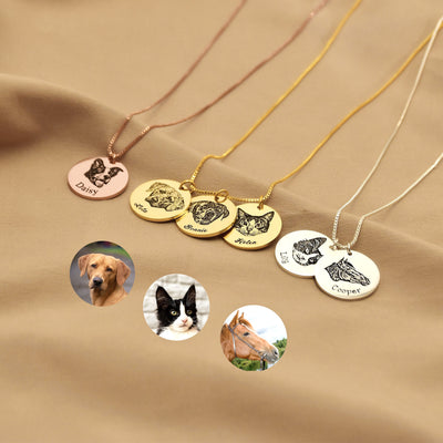 Pet Photo Necklace - Free Rotating Eternal Rose Gift Box Included
