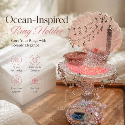 Sea Breeze Glittering Shell Mermaid Luxury Jewelry Tray - Handcrafted 1 PC