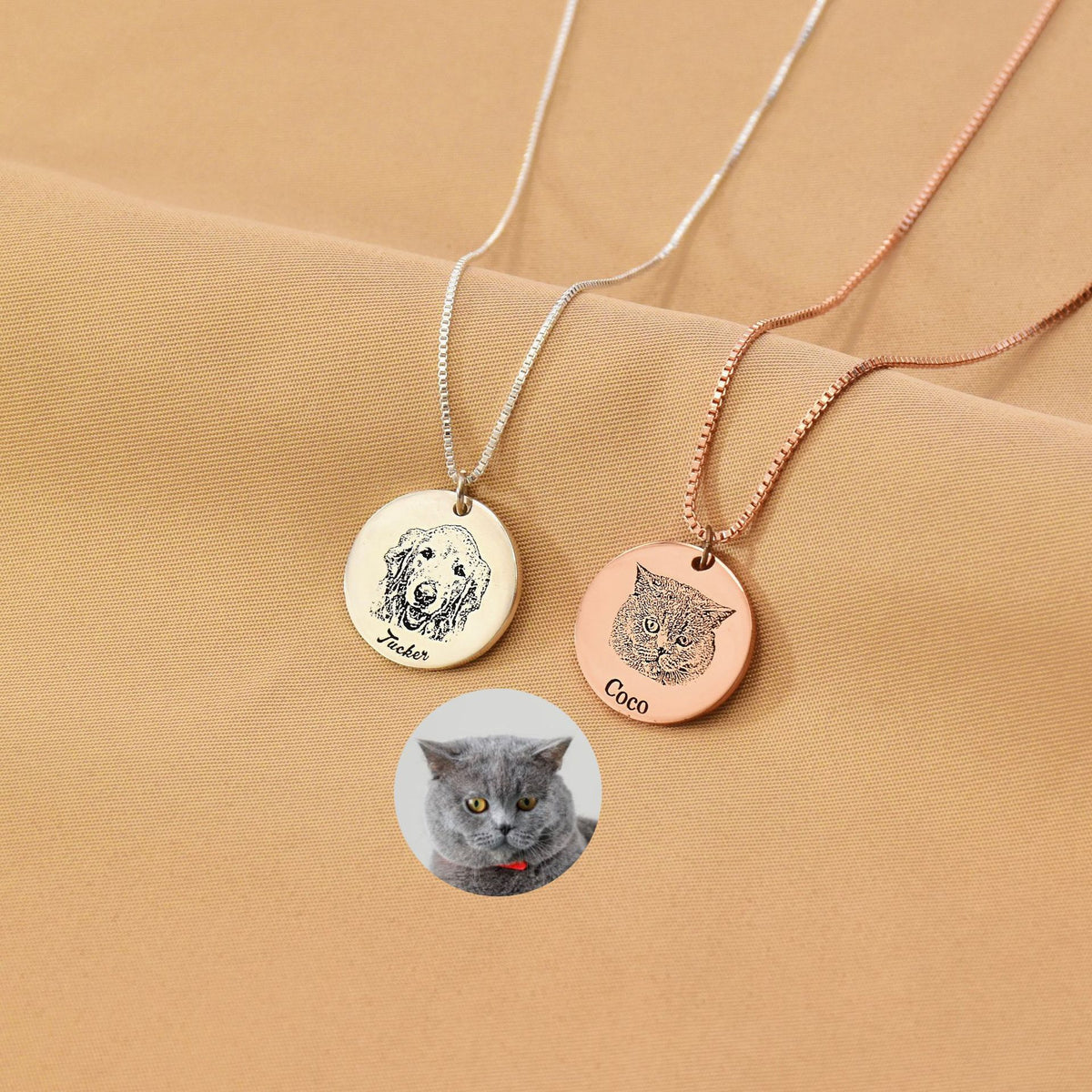 Pet Photo Necklace - Free Rotating Eternal Rose Gift Box Included