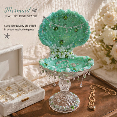 Ocean Rose Mermaid Luxury Jewelry Tray - Handcrafted 1 PC