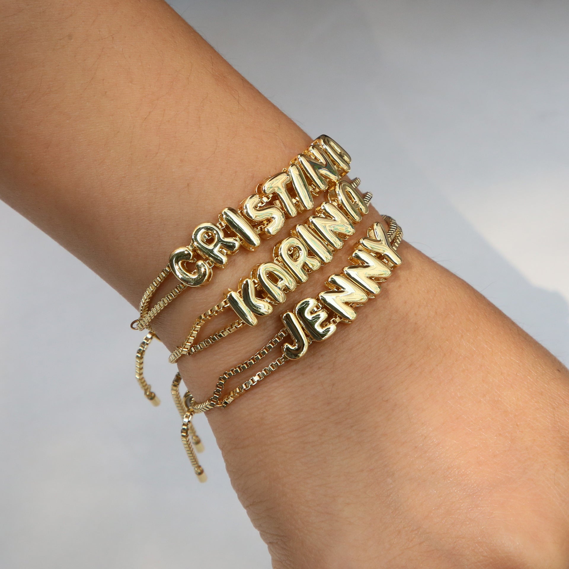 Bubble Letter Bracelet