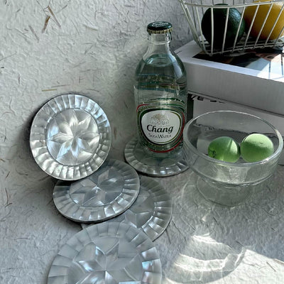 Octagonal White Seashell Tray - Handcrafted 1 PC