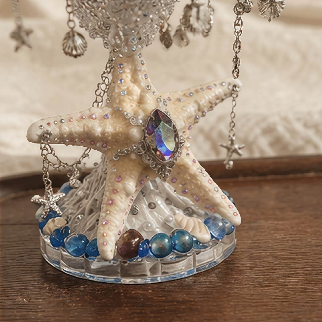 The Starfish Kiss Mermaid Luxury Jewelry Tray - Handcrafted 1 PC
