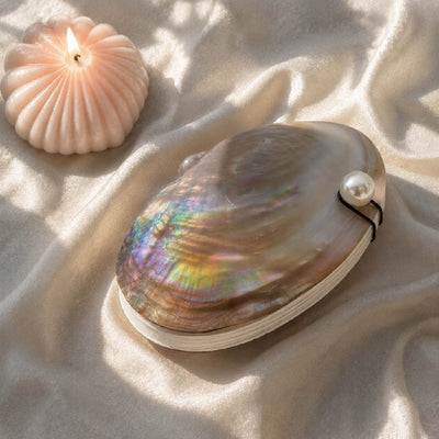 Luminous Tide | One-of-a-Kind Mother of Pearl Journal - Handcrafted 1 PC