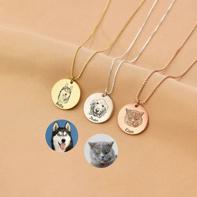 Pet Photo Necklace - Free Rotating Eternal Rose Gift Box Included