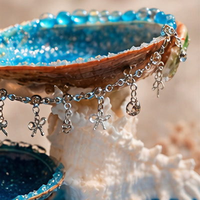 Echo of the Conch Mermaid Double-Tier Jewelry Tray - Handcrafted 1 PC