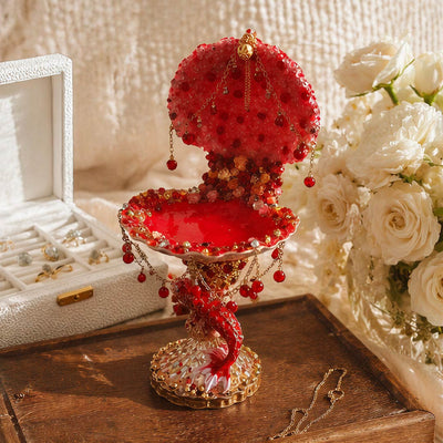 Lucky Koi Enchanted Mermaid Luxury Jewelry Tray - Handcrafted 1 PC
