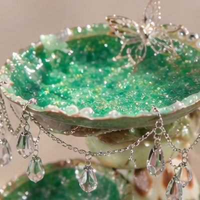 Submerged Mermaid Grove Double-Tier Jewelry Tray - Handcrafted 1 PC