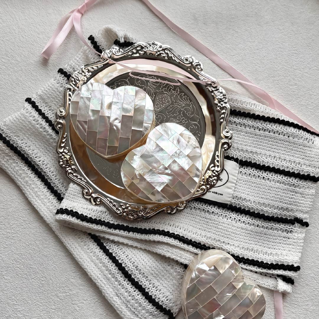 Pearl Heart | White Mother of Pearl Jewelry Box - Handcrafted 1 PC