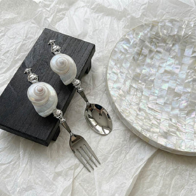 Seashell Handle Cutlery Set- Handmade 1 Set