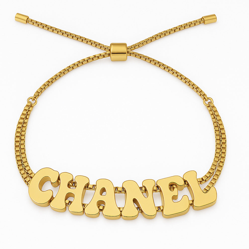 Bubble Letter Bracelet