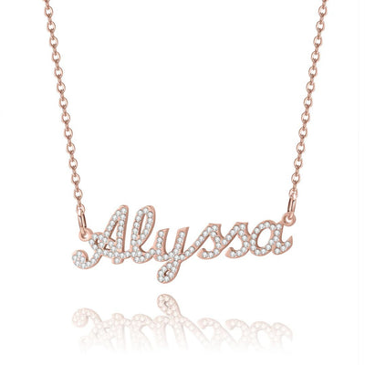 Customized Diamond Name Necklace