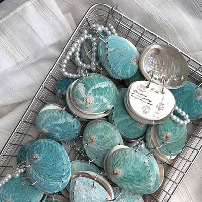 Morning Tide | Green Abalone Shell Journal Charm - Handmade 1 PC