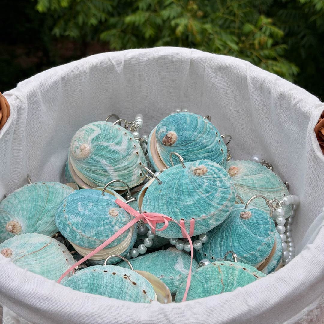 Morning Tide | Green Abalone Shell Journal Charm - Handmade 1 PC