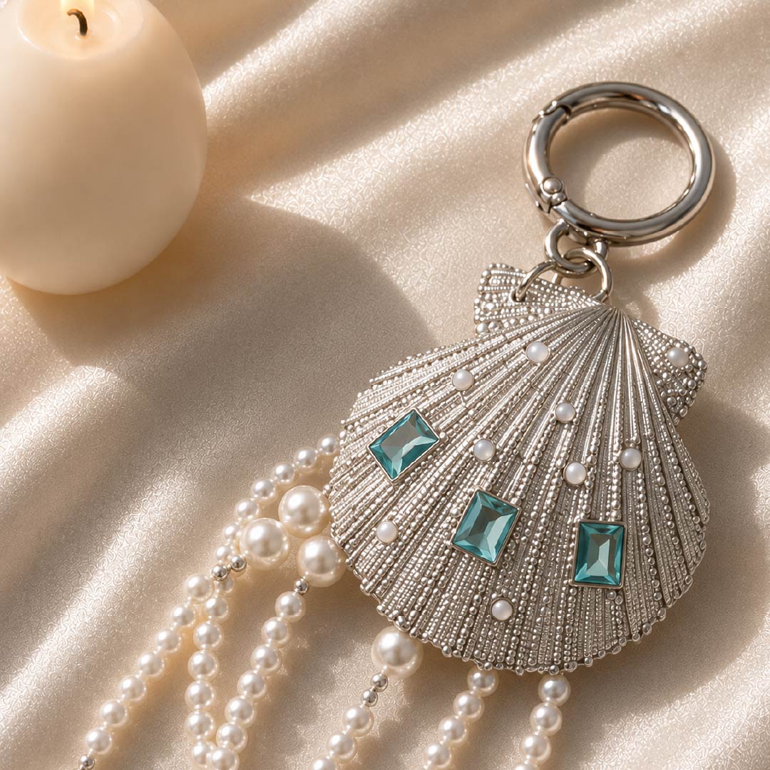 Siren Cascade | Mother of Pearl Shell Charm- Handcrafted 1 PC