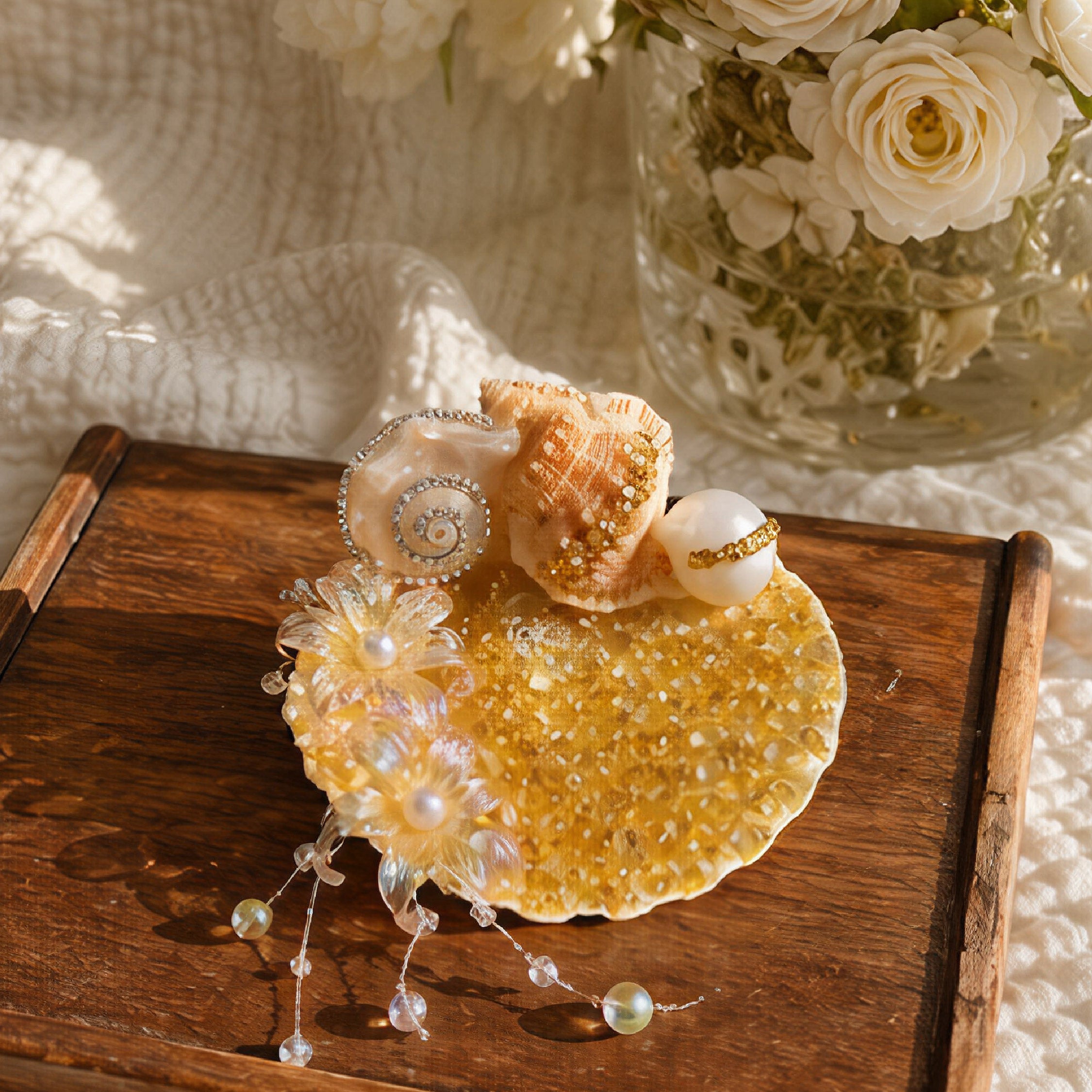 Light of the Sea Mermaid Jewelry Dish - Handcrafted 1 PC