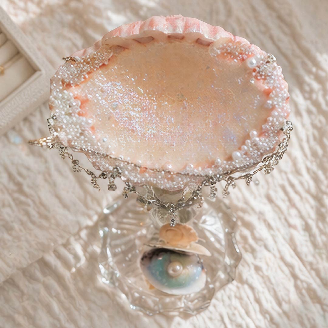 Ethereal Flutter Vintage Mermaid Luxury Jewelry Tray - Handcrafted 1 PC