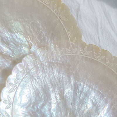 Lace Trim Mother of Pearl Plate/Jewelry Tray - Handmade 1 PC