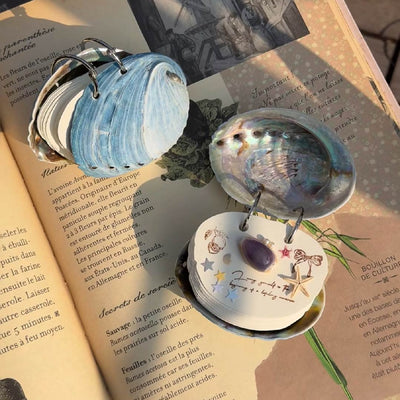 Azure Tide | Blue Abalone Shell Journal Charm - Handmade 1 PC