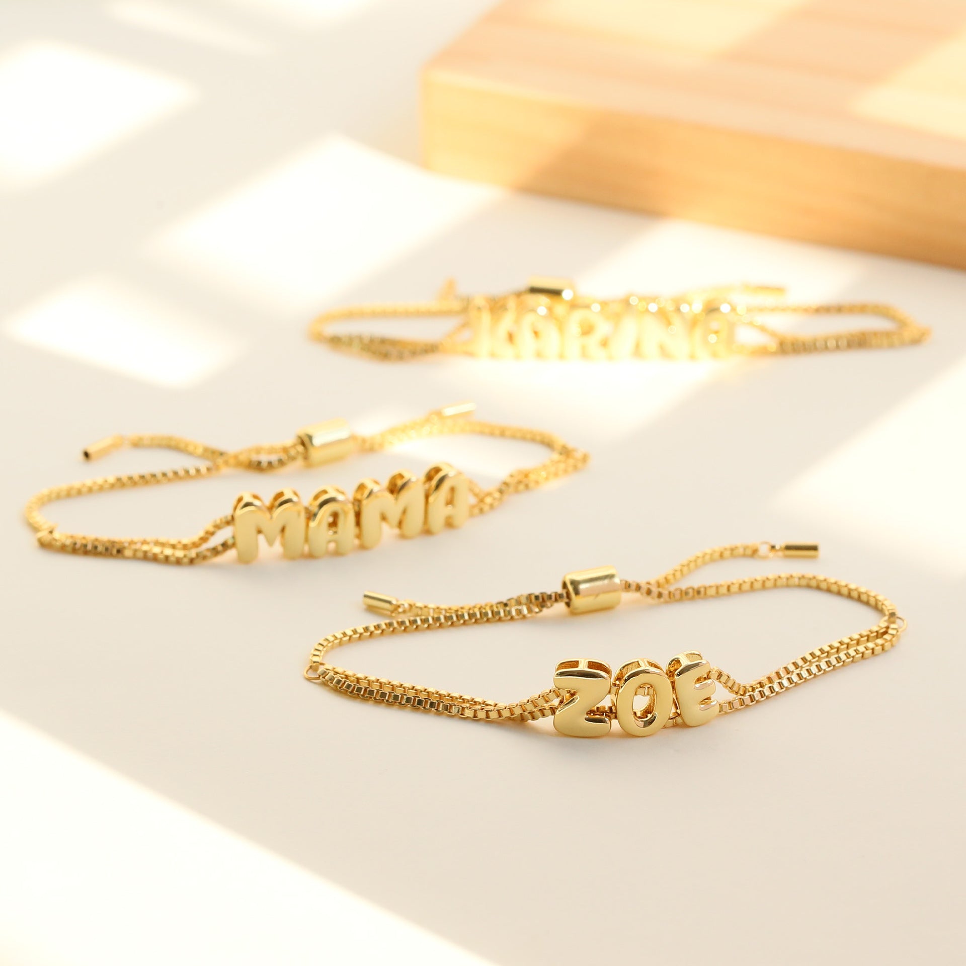 Bubble Letter Bracelet