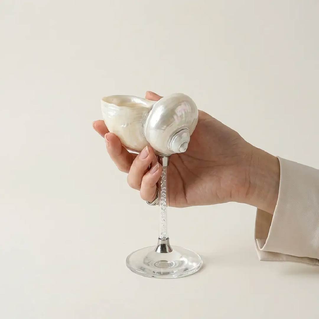 Seashell Wine Glass - Handcrafted 1 PC