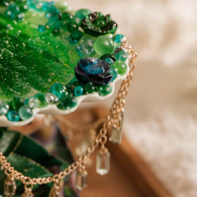 Ocean Forest Mermaid Luxury Jewelry Tray - Handcrafted 1 PC