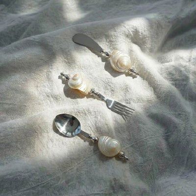 Seashell Handle Cutlery Set- Handmade 1 Set