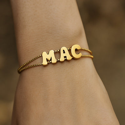 Bubble Letter Bracelet
