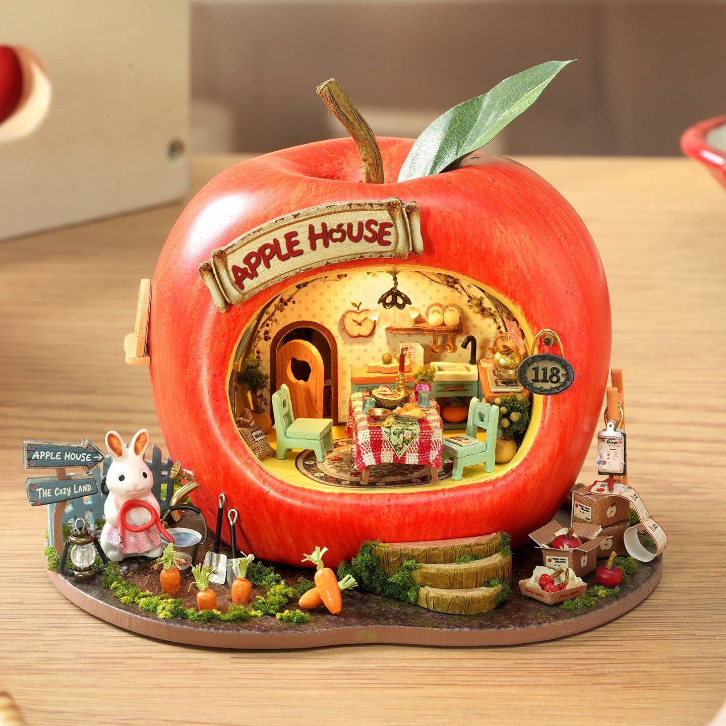 Bunny Apple House DIY Miniature House Kit