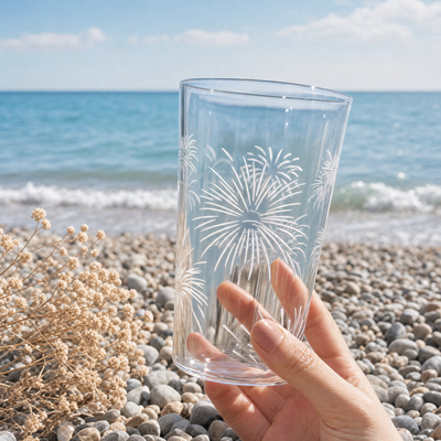Cold-Activated Color Changing Fireworks Glass Cup - Handcrafted 1 PC