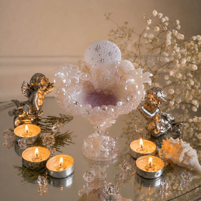 Pink Blossom | Mother of Pearl Jewelry & Candle Holder - Handcrafted 1 PC
