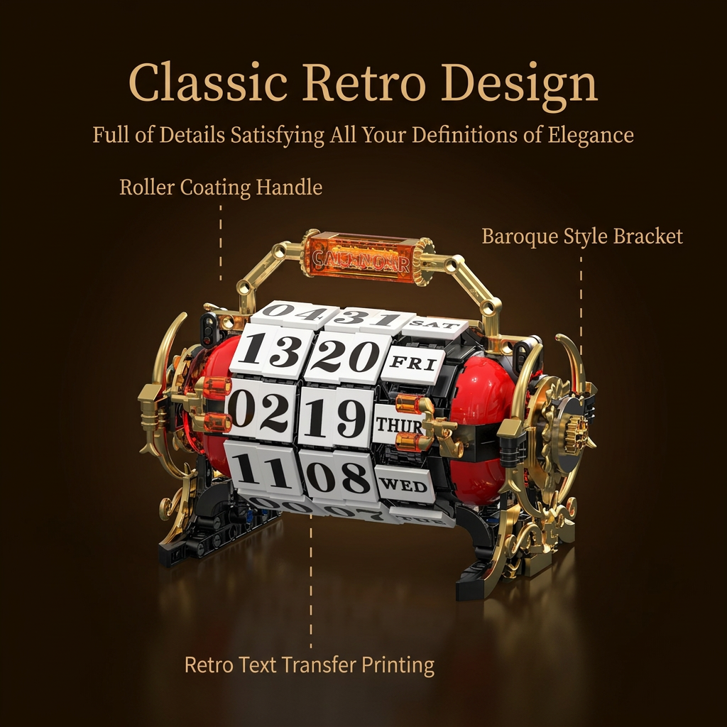 Retro Calendar 3D Puzzle DIY Model Kit