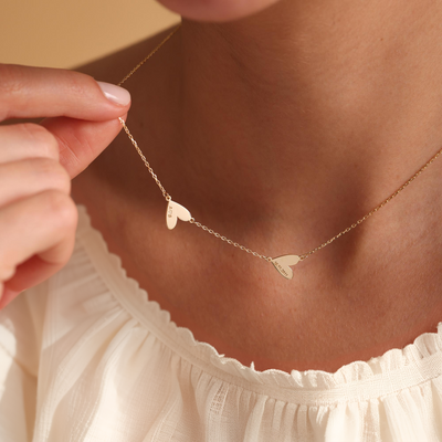 Custom Hearts Name Necklace
