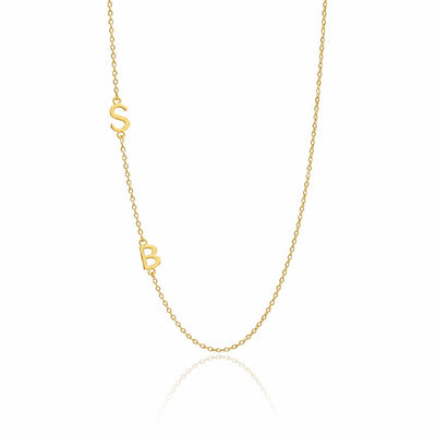 Custom Sideways Initial Necklace