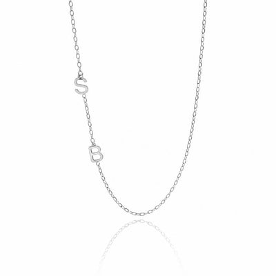 Custom Sideways Initial Necklace