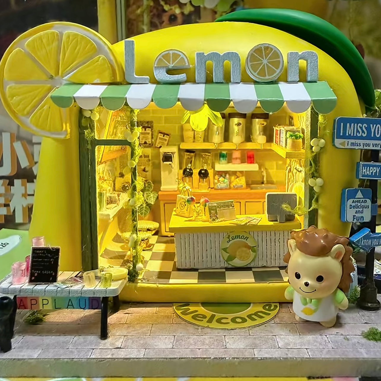 Hedgehog Lemon Shop DIY Miniature House Kit