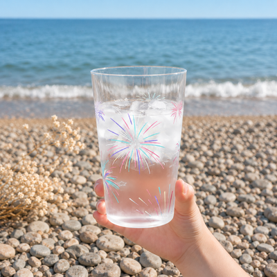 Cold-Activated Color Changing Fireworks Glass Cup - Handcrafted 1 PC