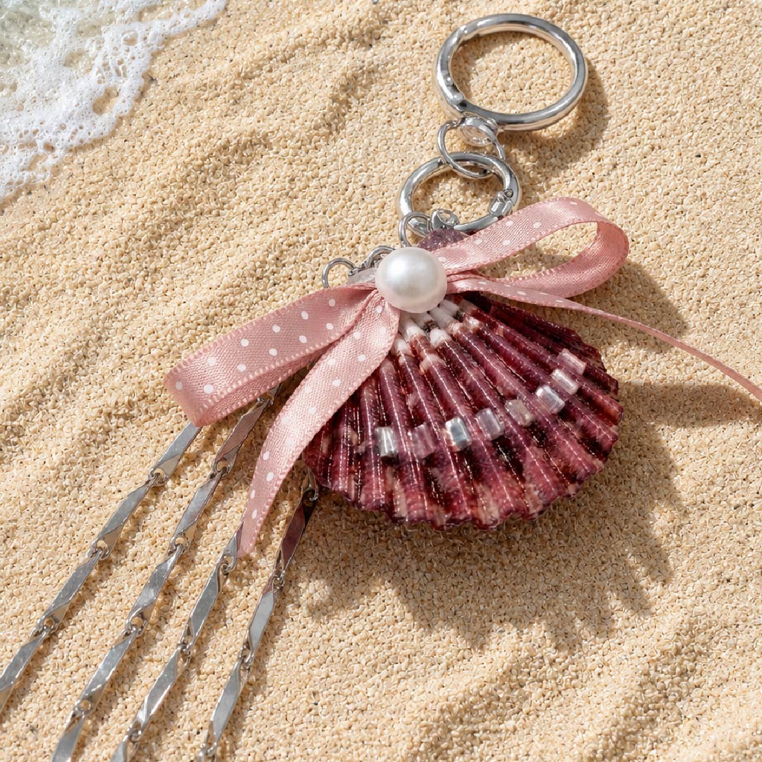 Crimson Rosette | Mother of Pearl Shell Charm- Handcrafted 1 PC