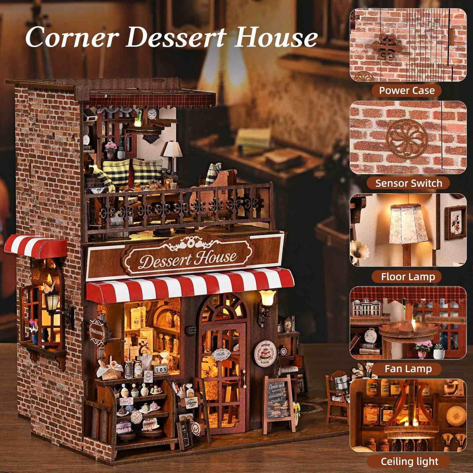Corner Dessert House DIY Miniature House Kit