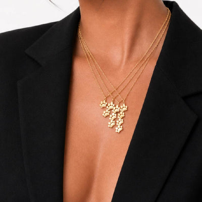 Custom Paw Print Name Necklace