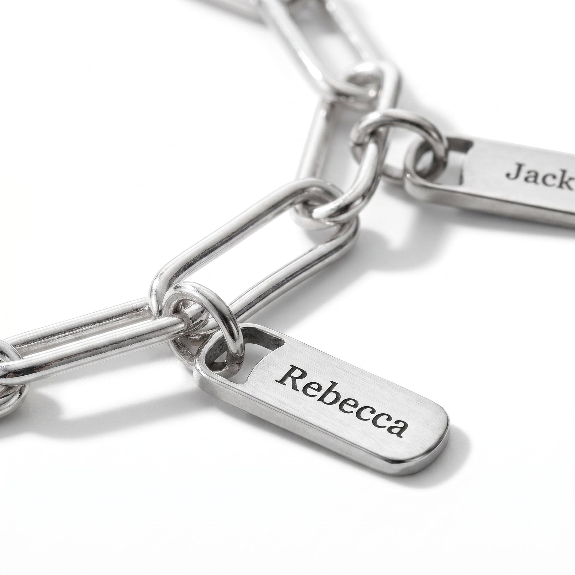 Personalized Bracelet with Engraved Tags