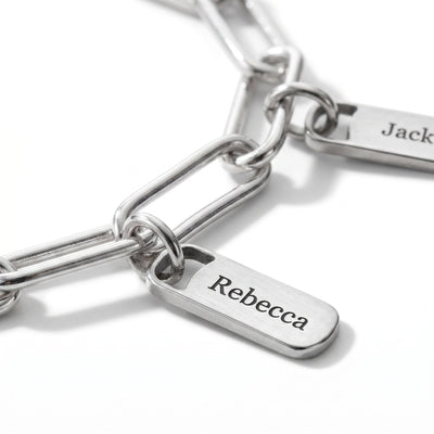 Personalized Bracelet with Engraved Tags