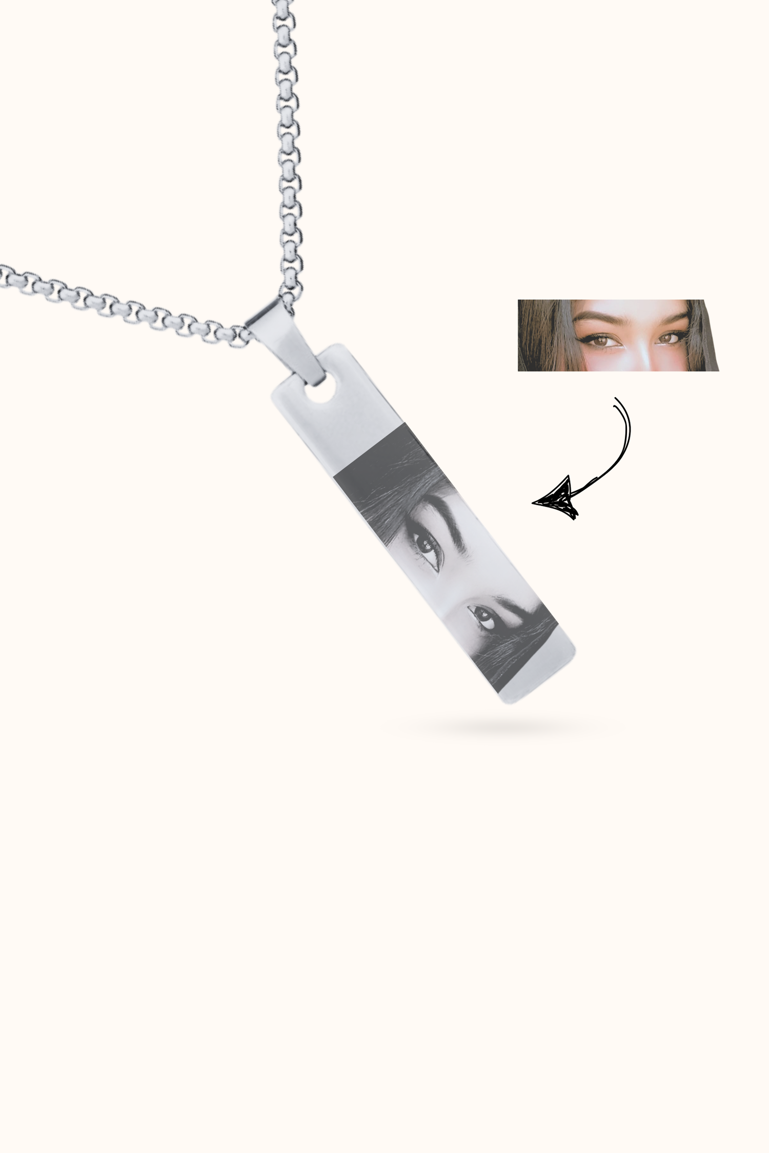 Personalized Eye Photo Necklace