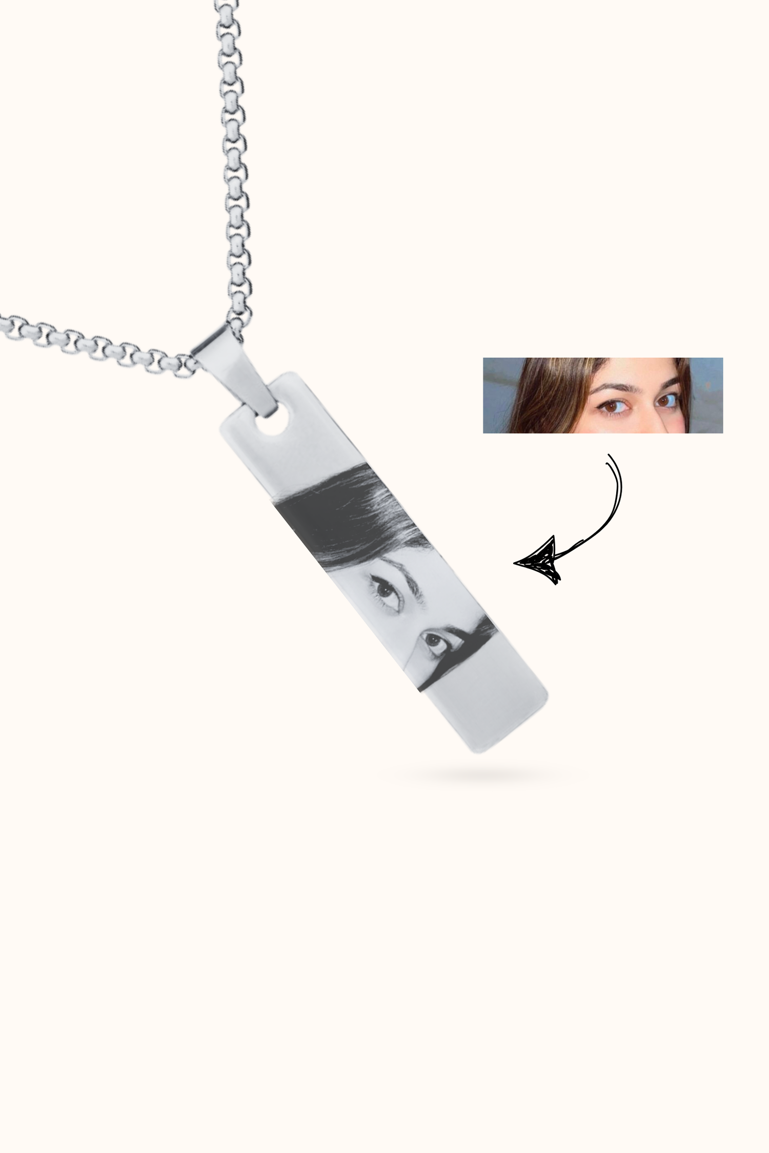 Personalized Eye Photo Necklace