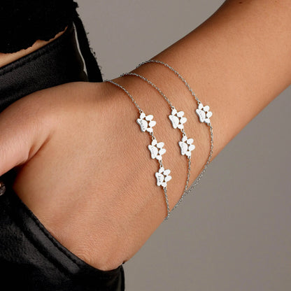 Custom Paw Print Name Necklace Bracelet