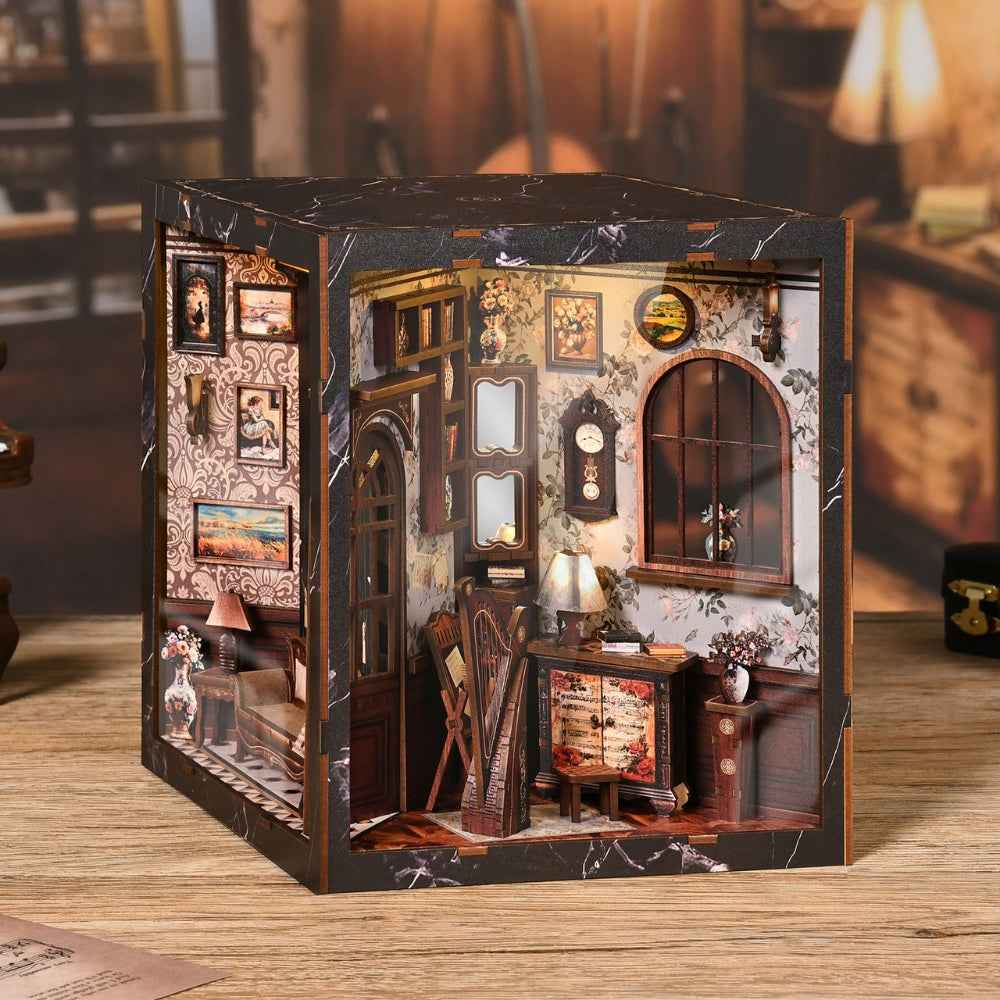 European Melody Music Instrument Box DIY Book Nook Kit