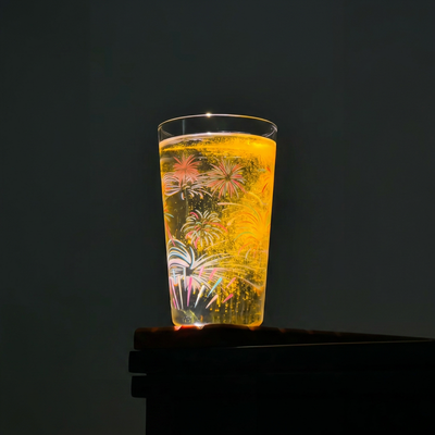 Cold-Activated Color Changing Fireworks Glass Cup - Handcrafted 1 PC