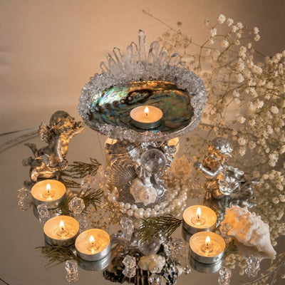 Lunar Conch | Mother of Pearl Jewelry Tray & Candle Holder - Handcrafted 1 PC